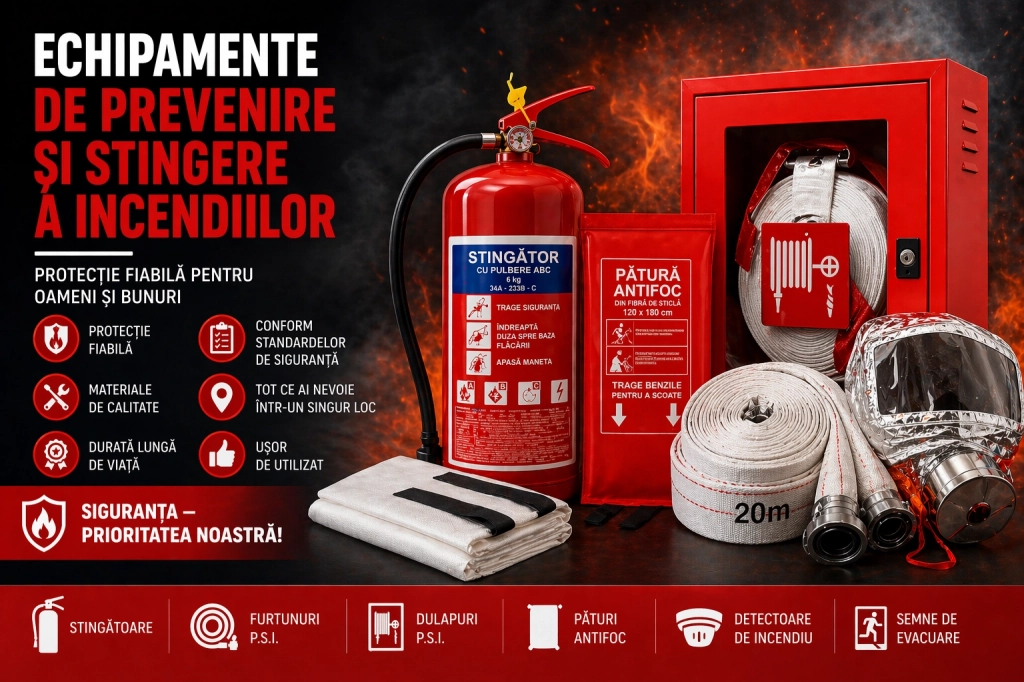 Stingătoare și accesorii protecție antincendiu