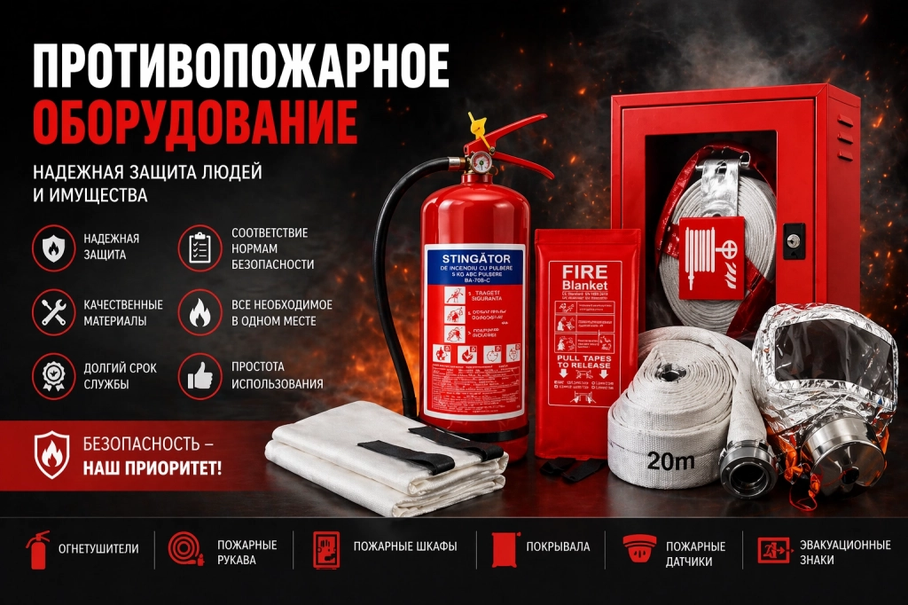 Огнетушители и противопожарные принадлежности