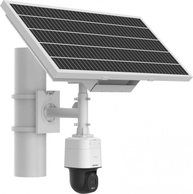 Cameră IP rotativă 4G cu iluminare de fundal LED de până la 30 m și alimentată de baterie solară Hikvision DS-2XS3Q47G1-LDH/4G/C18S40