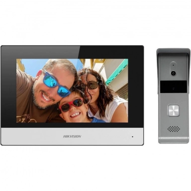 DS-KIS303-P – kit de videointerfonie hibridă Hikvision cu Wi-Fi