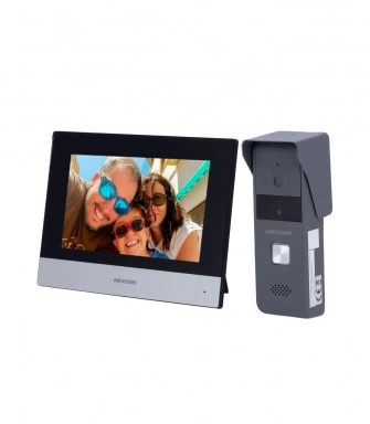 DS-KIS303-P – kit de videointerfonie hibridă Hikvision cu Wi-Fi